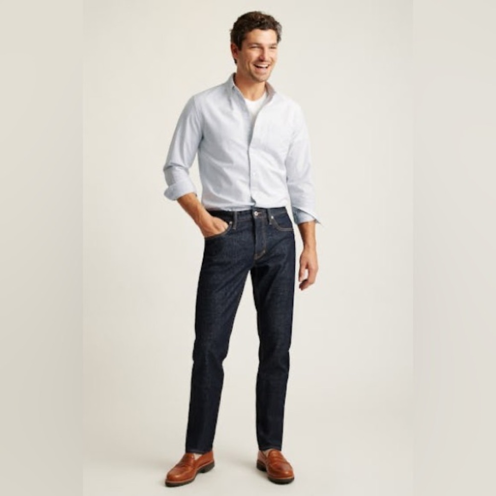 Bonobos Men’s Ringspun Denim Dark Wash Slim Straight Dark Wash Jeans- Size 33/30
